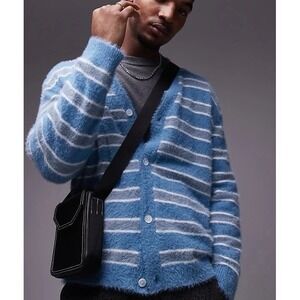 Topman Ombre Tan Knit Cardigan Sweater NWT Men's Size XL Button‎ Front gradient